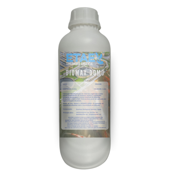 BIOMAX DOMO Bioremediador micro-organismos para remoção de lodo
